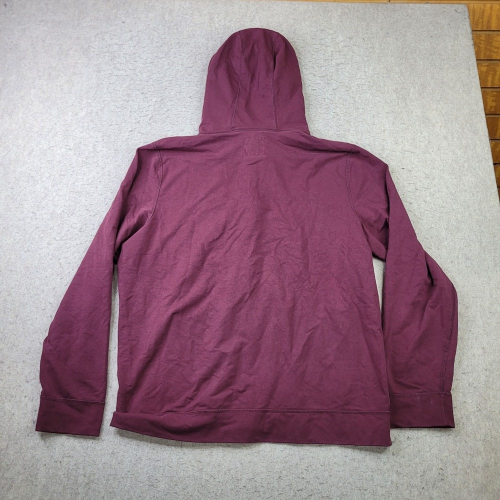 Abercrombie Fitch Full Zip Hoodie Sweatshirt Mens XL Maroon Hooded Pockets - Picture 4 of 7